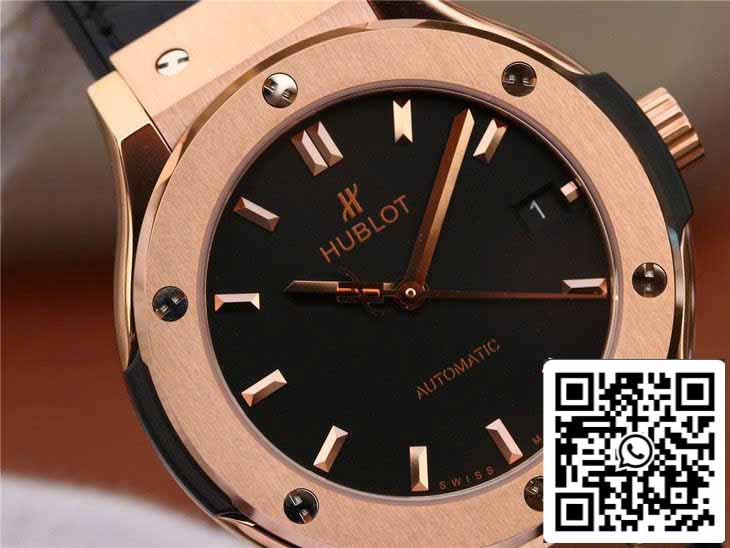 Hublot Classic Fusion 542.OX.1181.LR 1:1 edizione migliore JJ Fabbrica Black Dial Rose Gold