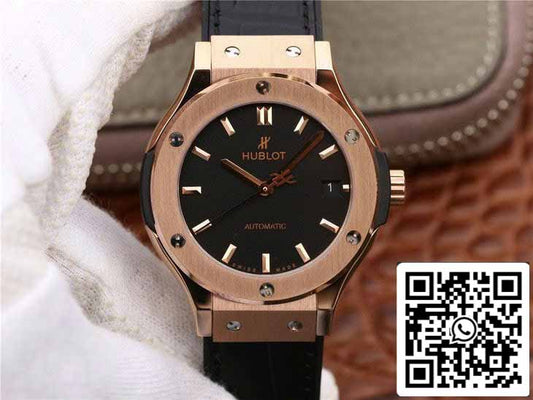 Hublot Classic Fusion 542.OX.1181.LR 1:1 edizione migliore JJ Fabbrica Black Dial Rose Gold