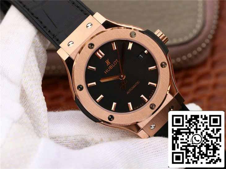 Hublot Classic Fusion 542.OX.1181.LR 1:1 edizione migliore JJ Fabbrica Black Dial Rose Gold