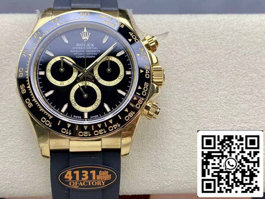 Rolex Cosmograph Daytona m126518 1:1 Best Edition QF Fabbrica 4131 movimento Black dial and Gold