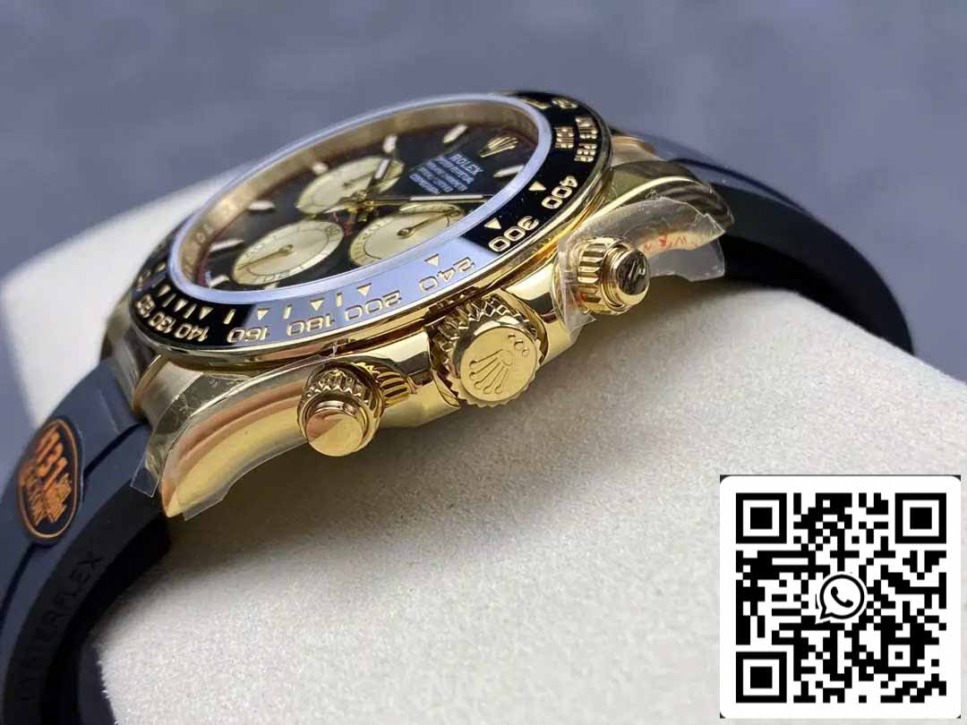 Rolex Cosmograph Daytona m126518 1:1 Best Edition QF Fabbrica 4131 movimento Black Dial and Yellow Gold
