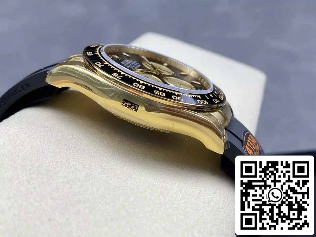 Rolex Cosmograph Daytona m126518 1:1 Best Edition QF Fabbrica 4131 movimento Black Dial and Yellow Gold