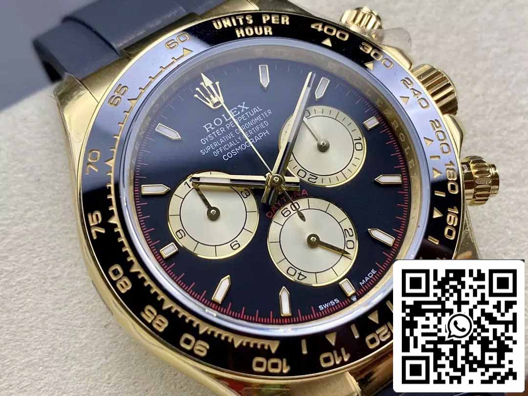Rolex Cosmograph Daytona m126518 1:1 Best Edition QF Fabbrica 4131 movimento Black Dial and Yellow Gold