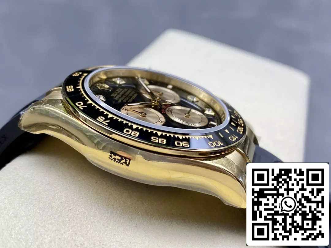 Rolex Cosmograph Daytona m126515 1:1 Best Edition QF Fabbrica 4131 movimento Black Dial and Rose Gold