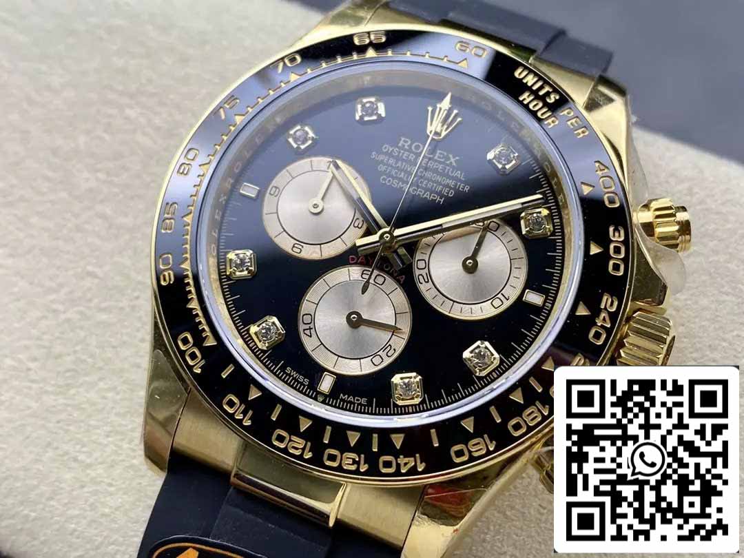 Rolex Cosmograph Daytona m126515 1:1 Best Edition QF Fabbrica 4131 movimento Black Dial and Rose Gold