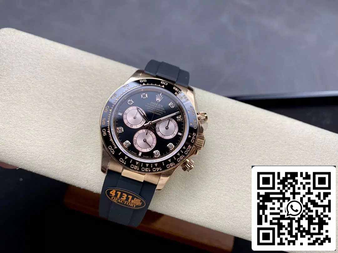 Rolex Cosmograph Daytona m126515LN 1:1 Best Edition QF Fabbrica 4131 movimento Black Dial Rose gold