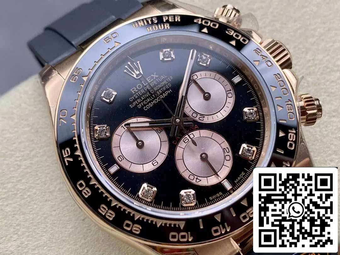 Rolex Cosmograph Daytona m126515LN 1:1 Best Edition QF Fabbrica 4131 movimento Black Dial Rose gold