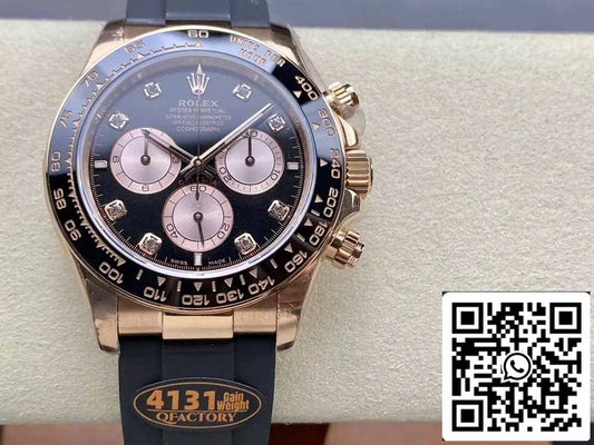 Rolex Cosmograph Daytona m126515LN 1:1 Best Edition QF Fabbrica 4131 movimento Black Dial Rose gold