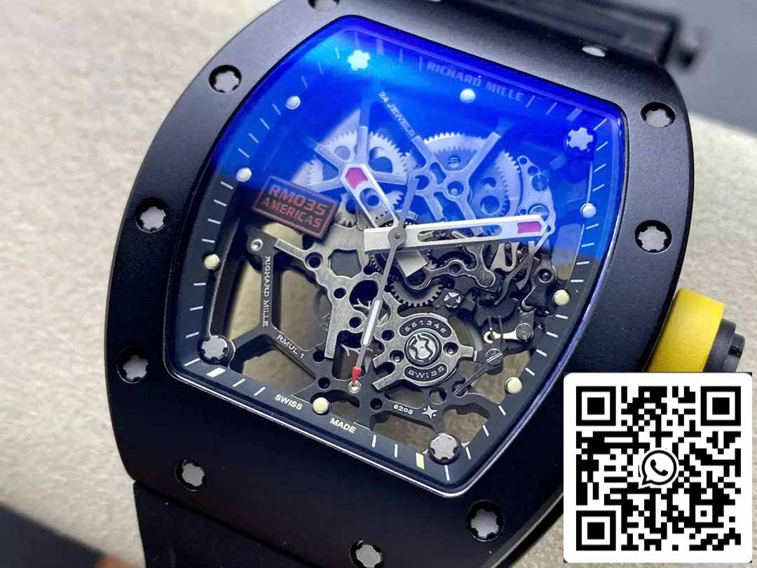 Richard Mille RM035 Rafa Americas Edition 1:1 Best Edition Sonic Fabbrica V3 Cerâmica Preta