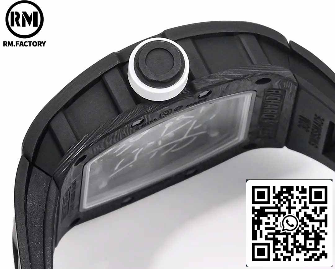 RICHARD MILLE  RM055  Carbon Fiber Case 1:1 Best Edition RM Fabbrica newest 2024 White Dial