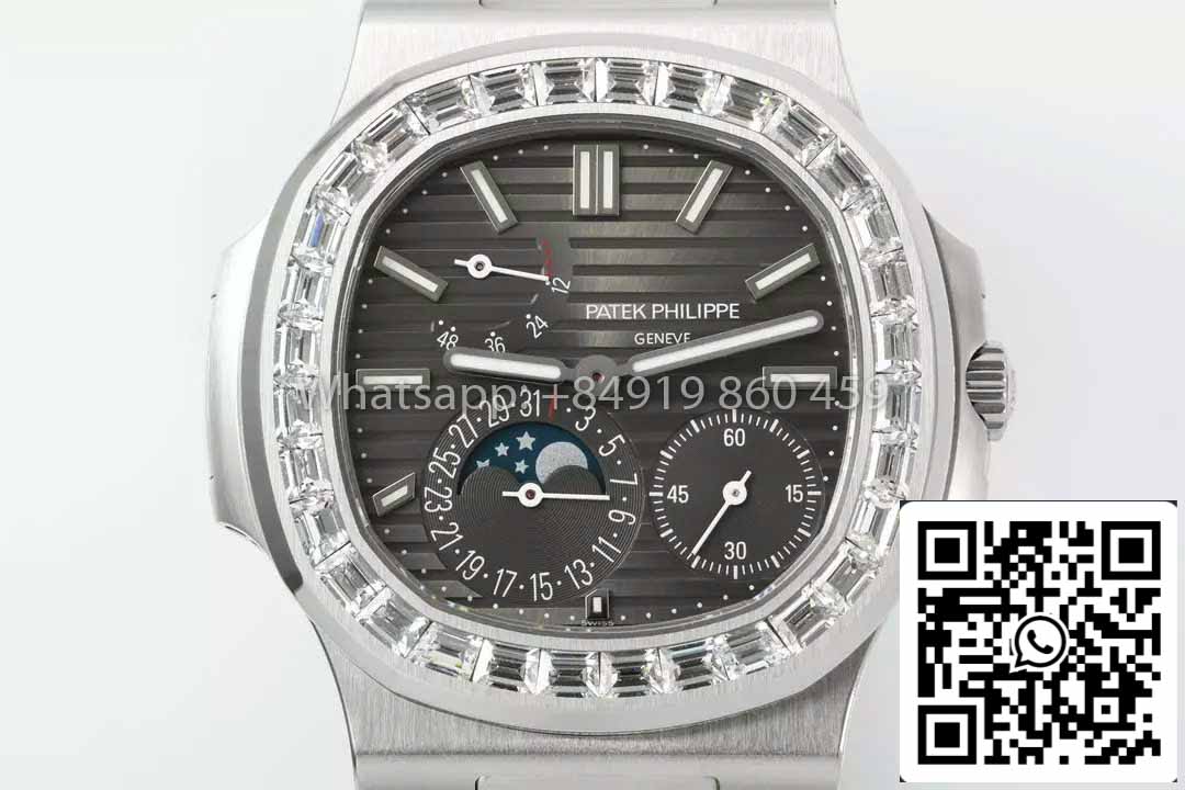 Patek Philippe Nautilus 5712 1:1 Best Clone PPF Fabbrica V3 Newest Version Rhdium Dial