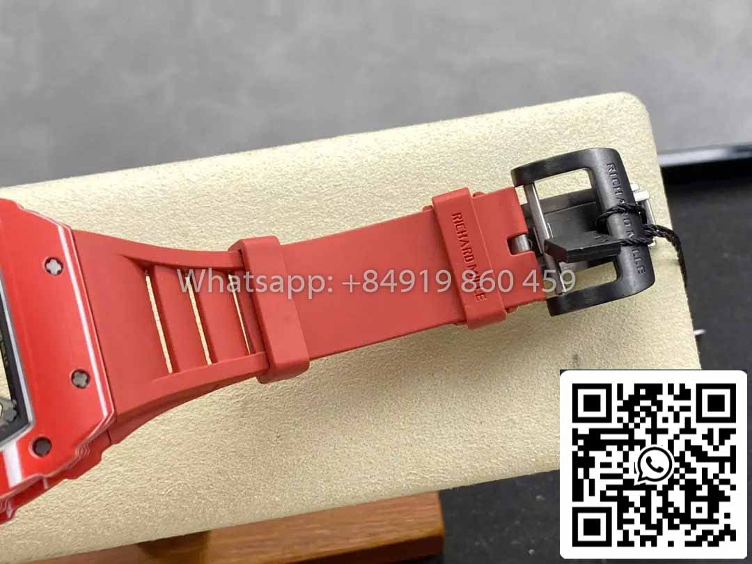 Richard Mille RM035-02 1:1 Best Clone R7 Fabbrica Red  Carbon Case Red cinturino