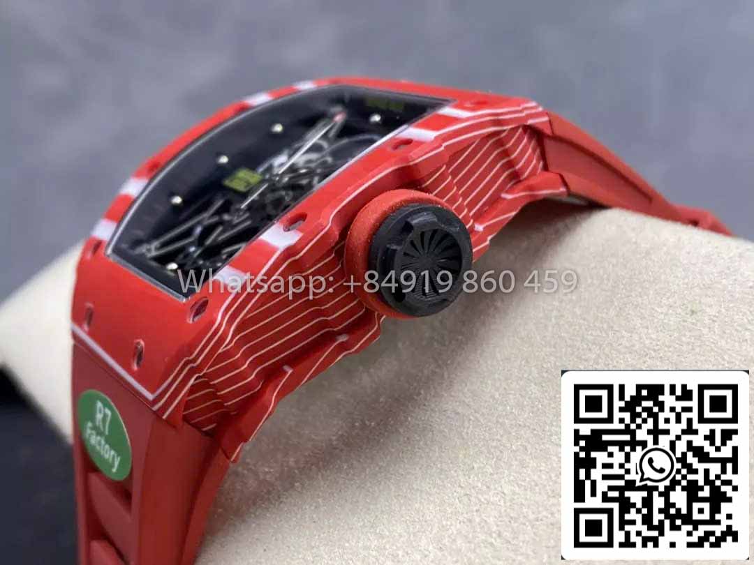 Richard Mille RM035-02 1:1 Best Clone R7 Fabbrica Red  Carbon Case Red cinturino