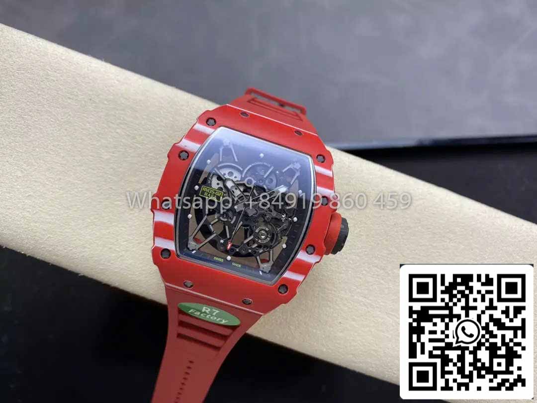 Richard Mille RM035-02 1:1 Best Clone R7 Fabbrica Red  Carbon Case Red cinturino