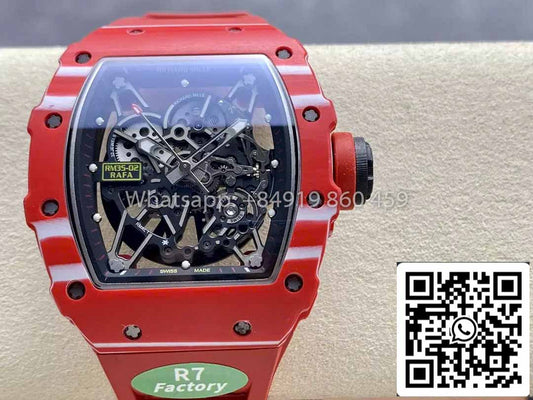Richard Mille RM035-02 1:1 Best Clone R7 Fabbrica Red  Carbon Case Red cinturino