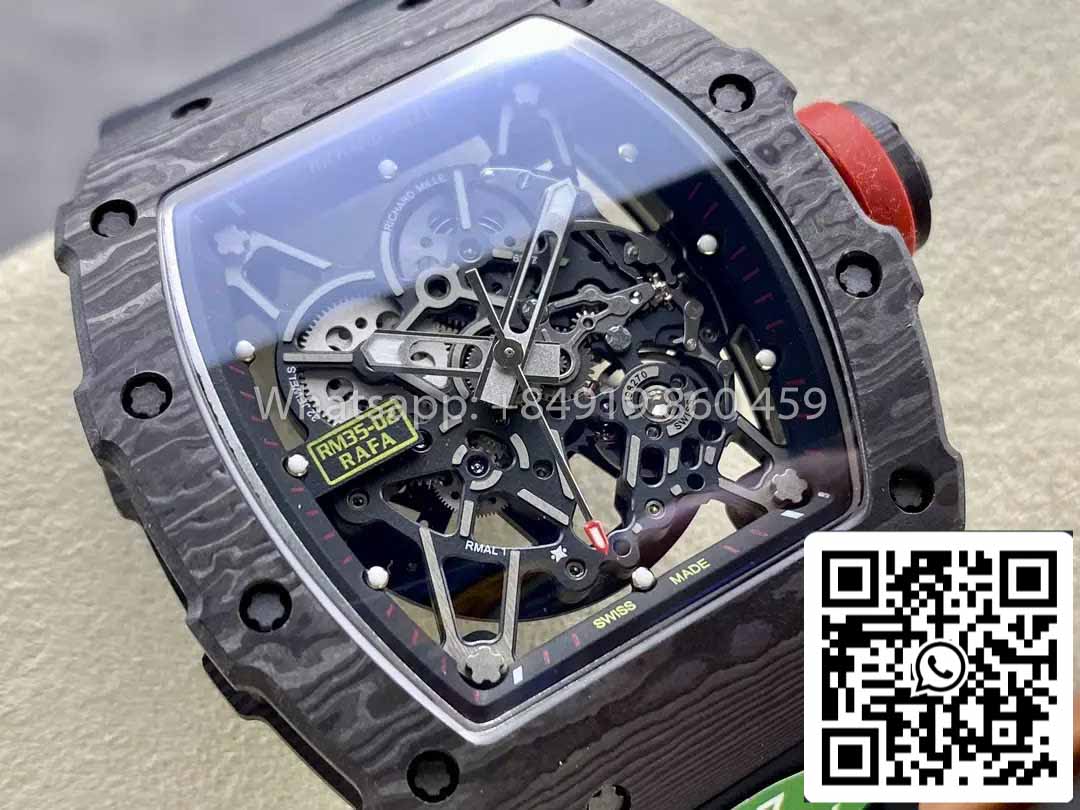 Richard Mille RM035-02 1:1 Best Clone R7 Fabbrica NTPT Carbon Case Black cinturino
