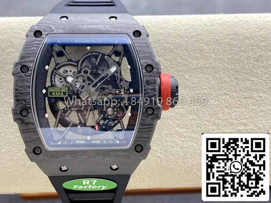 Richard Mille RM035-02 1:1 Best Clone R7 Fabbrica NTPT Carbon Case Black cinturino