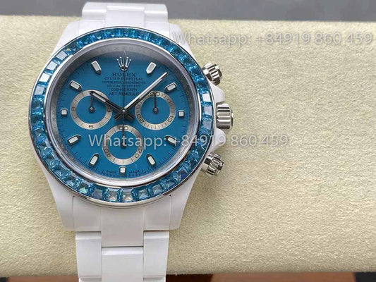 AET REMOULD ceramica Rolex Daytona "Abu Dhabi Blu" lunetta Stone 1:1 Best Clone Edizione