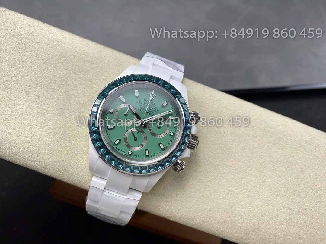 AET REMOULD ceramica Rolex Daytona "Biscay Verde" lunetta Stone 1:1 Best Clone Edizione