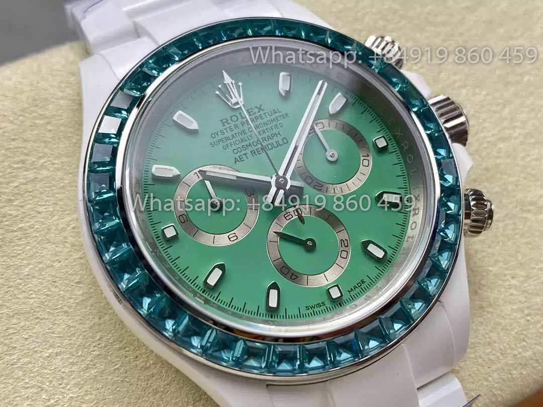 AET REMOULD ceramica Rolex Daytona "Biscay Verde" lunetta Stone 1:1 Best Clone Edizione