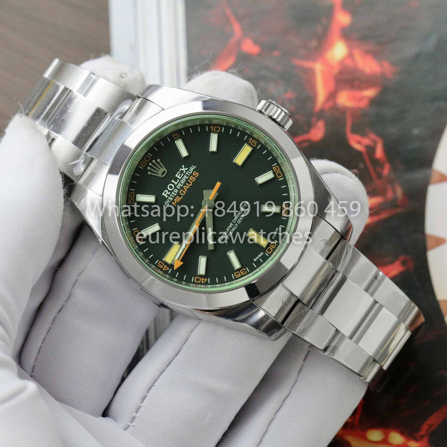 Rolex Milgauss 116400GV-0001 replica watch 1:1 best Clone VS Fabbrica