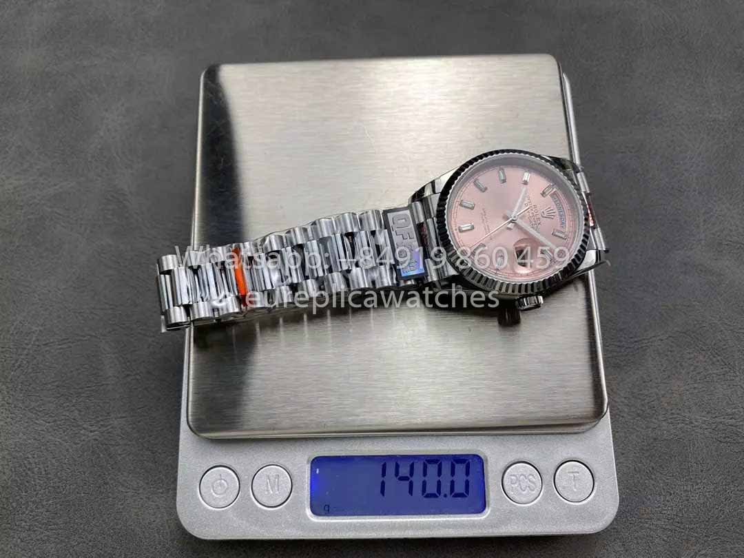 Rolex Day Date 128236 QF Fabbrica 1:1 Best Clone Pink Diamond Dial