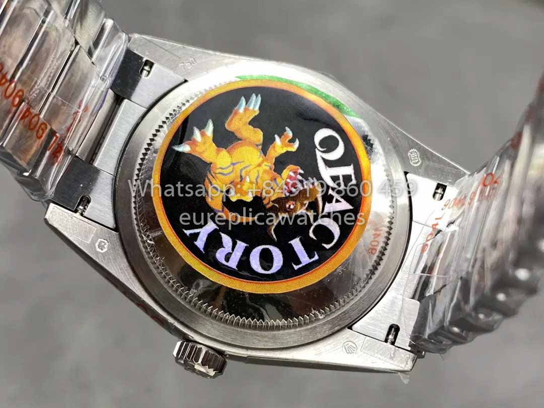 Rolex Day Date 128239 QF Fabbrica 1:1 Best Clone Silver Diamond Dial