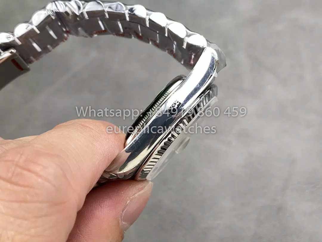 Rolex Day Date 128239 QF Fabbrica 1:1 Best Clone Silver Diamond Dial