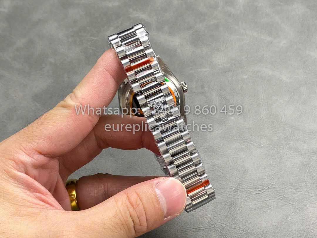 Rolex Day Date 128239 QF Fabbrica 1:1 Best Clone Silver Numeral Dial