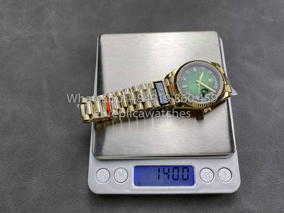 Rolex Day Date 128238-0069 QF Fabbrica 1:1 Best Clone Green Diamond Dial