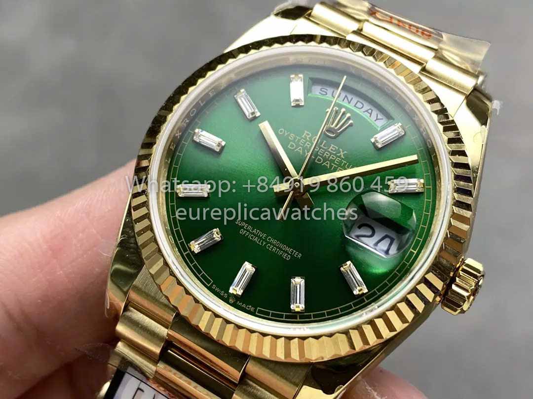 Rolex Day Date M128238-0130 128238-0130 QF Fabbrica 1:1 Best Clone Green Dial