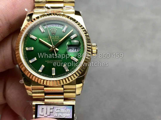Rolex Day Date M128238-0130 128238-0130 QF Fabbrica 1:1 Best Clone Green Dial