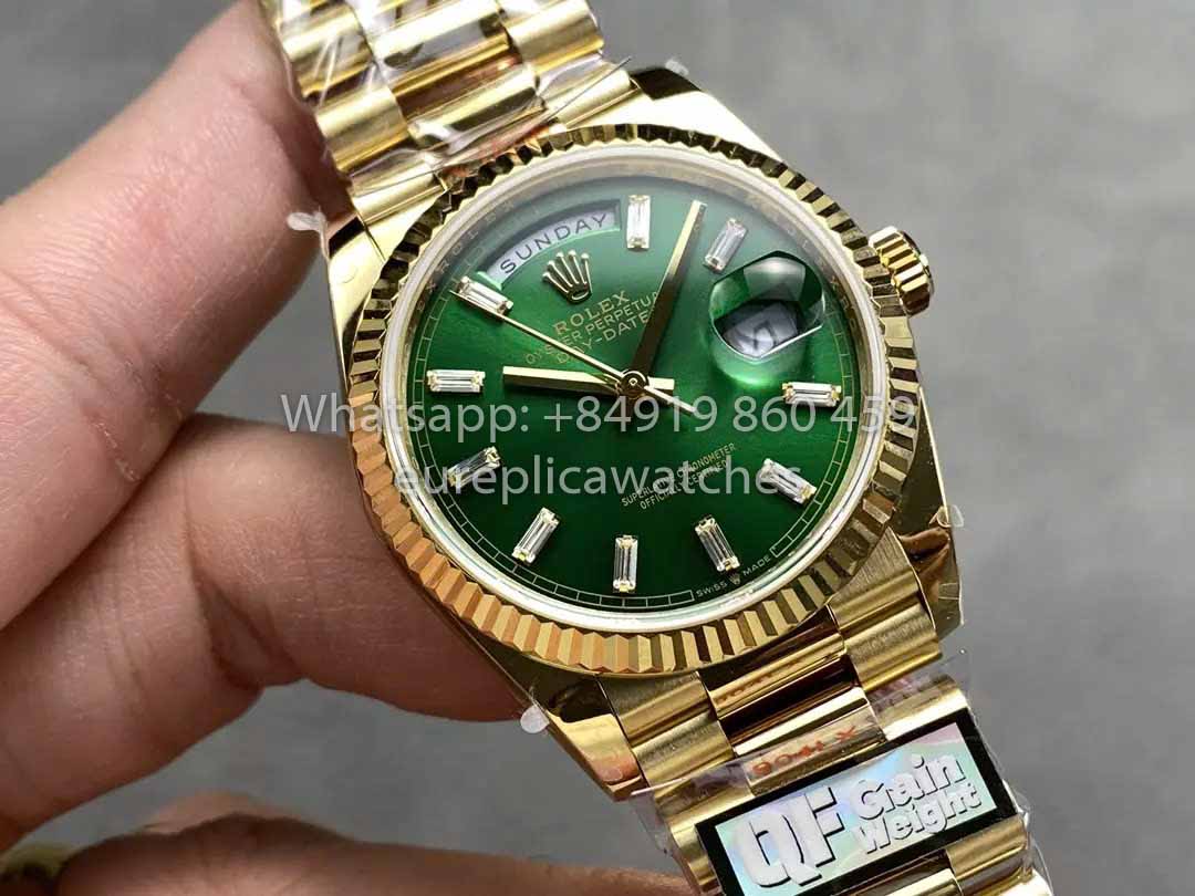 Rolex Day Date M128238-0130 128238-0130 QF Fabbrica 1:1 Best Clone Green Dial
