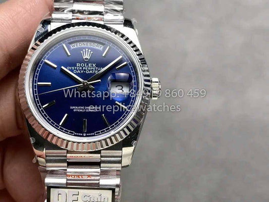 Rolex Day Date M128239 QF Fabbrica 1:1 Best Clone Blue Index Dial