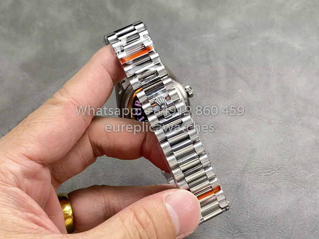 Rolex Day Date M128236 QF Fabbrica 1:1 Best Clone Ice Blue Dial 36mm