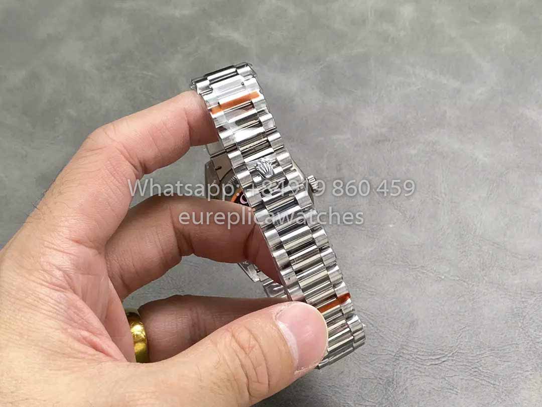 Rolex Day Date M128236 QF Fabbrica 1:1 Best Clone Ice Blue Numeral Dial