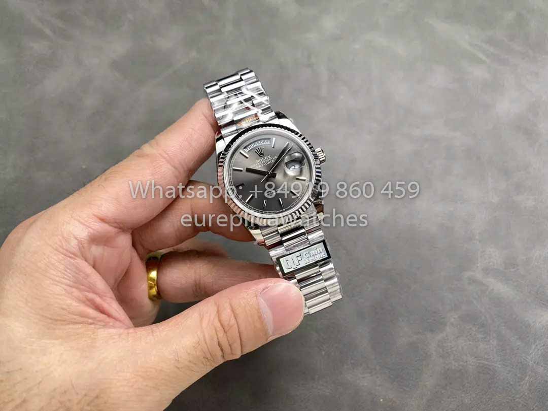 Rolex Day Date M128236 QF Fabbrica 1:1 Best Clone Grey Index Dial