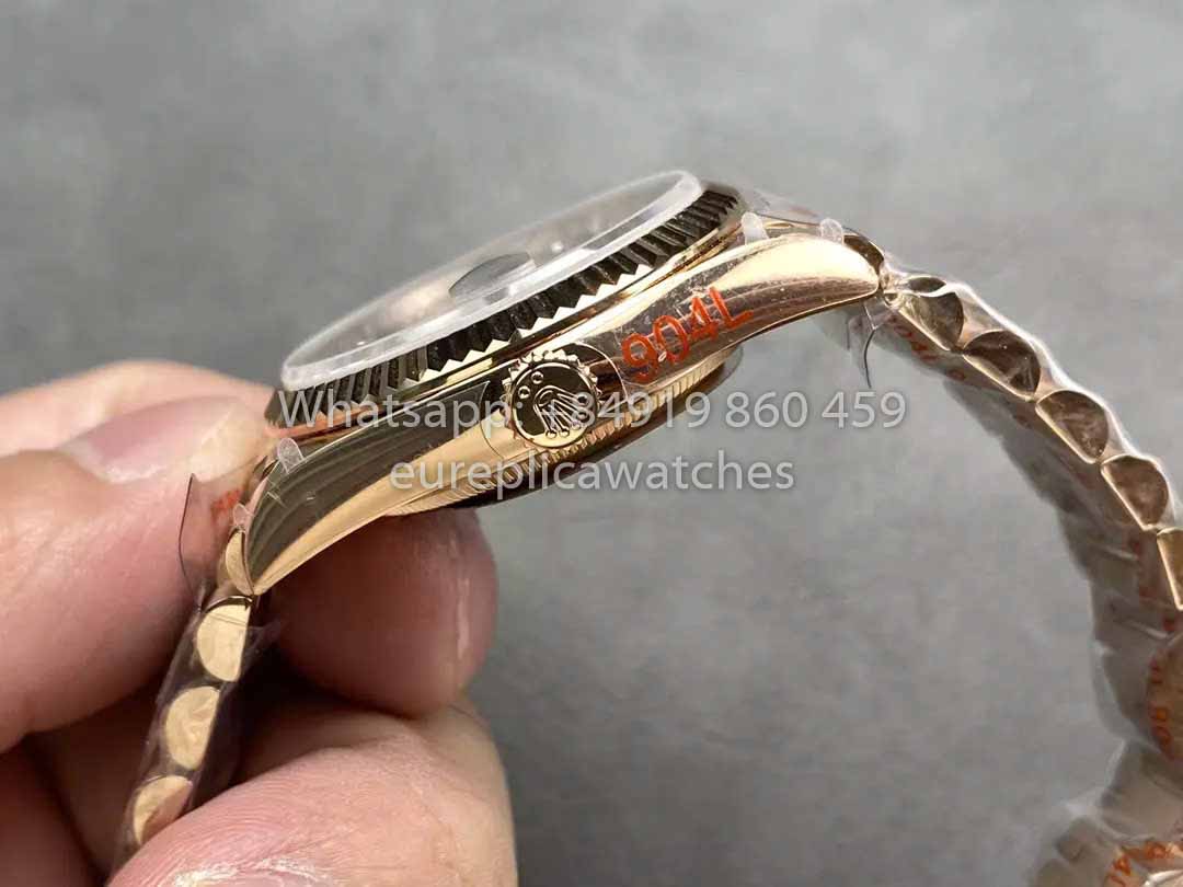 Rolex Day Date M128235-0037 ombre Dialmond Dial QF Fabbrica 1:1 Best Clone Rose Gold 36