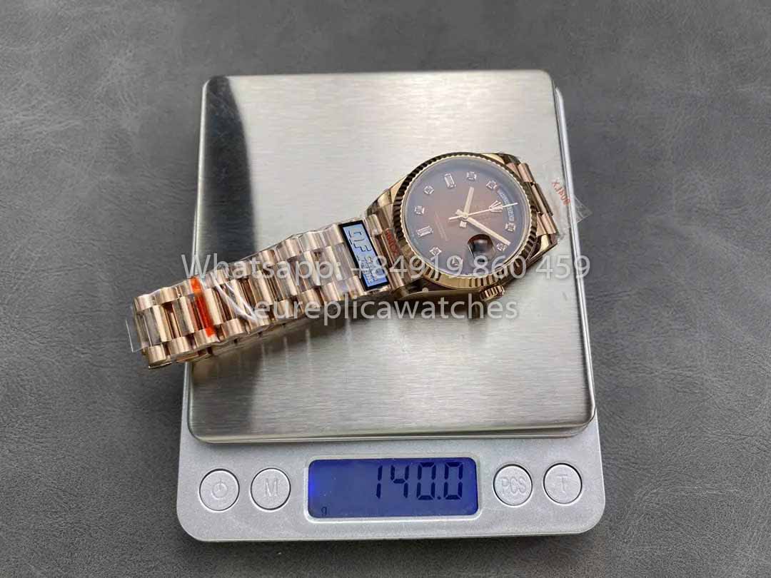 Rolex Day Date M128235-0037 ombre Dialmond Dial QF Fabbrica 1:1 Best Clone Rose Gold 36
