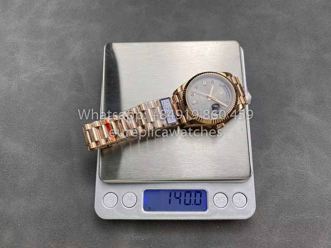 Rolex Day Date M128235 purple mother of pearl QF Fabbrica 1:1 Best Clone Rose Gold 36