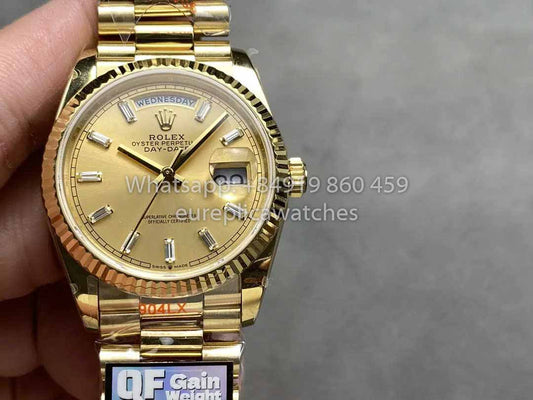 Rolex Day Date M128238 Yellow Gold Diamond Dial QF Fabbrica 1:1 Best Clone 36mm