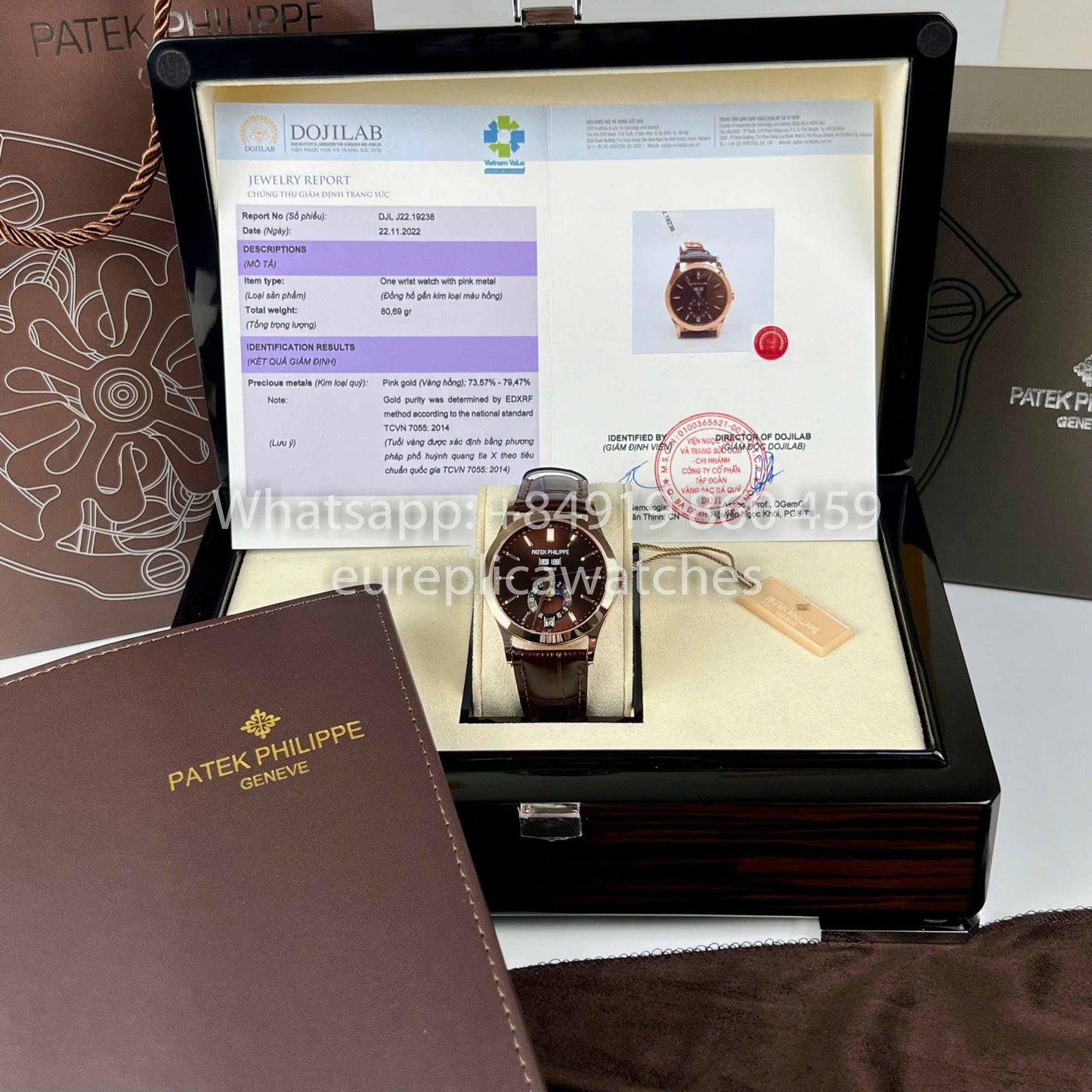 Patek Philippe Annual Calendar 38.5mm Rose Gold 5396R  1:1 Best Clone Custom Rose Gold 18k