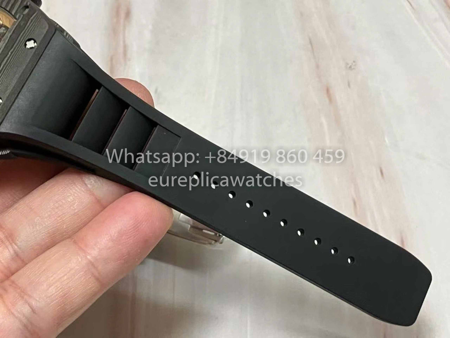 RICHARD MILLE  RM055  Carbon Fiber Case 1:1 Best Edition RM Fabbrica newest 2024 Rose Gold Dial