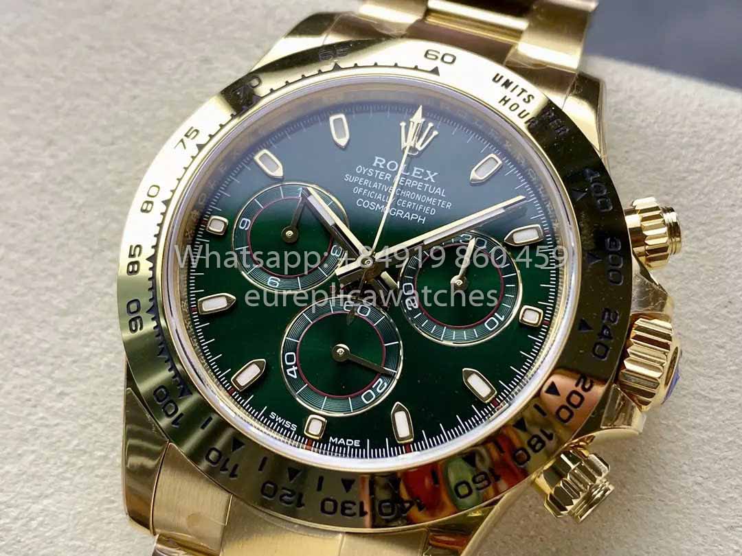 Rolex Yellow Oro Cosmograph Daytona 40 Watch Verde Arabic quadrante 116508  VS Fabbrica 1:1 Super Clone