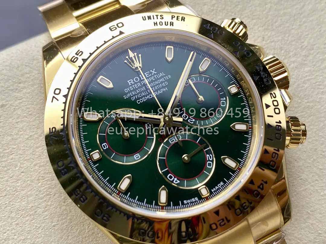 Rolex Yellow Oro Cosmograph Daytona 40 Watch Verde Arabic quadrante 116508  VS Fabbrica 1:1 Super Clone