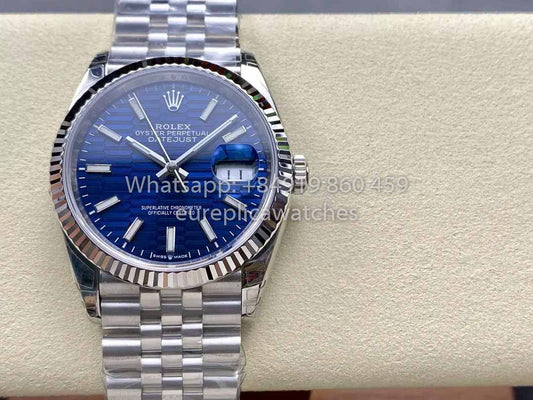 Rolex Datejust 36 M126234-0049 quadrante blu 1:1 Best Clone VS Fabbrica acciaio 904L