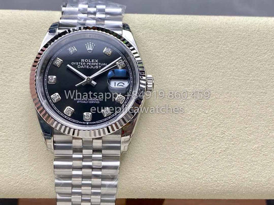 Rolex Datejust 36  126234 Nero Diamond quadrante 1:1 Best Clone VS Fabbrica