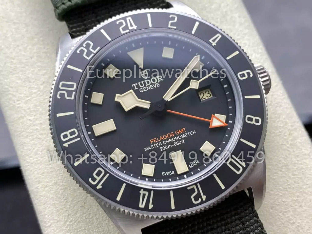 Tudor Pelagos FXD GMT Titanium M2542G247NU M+ Fabbrica 1:1 Best Clone Nylon cinturino