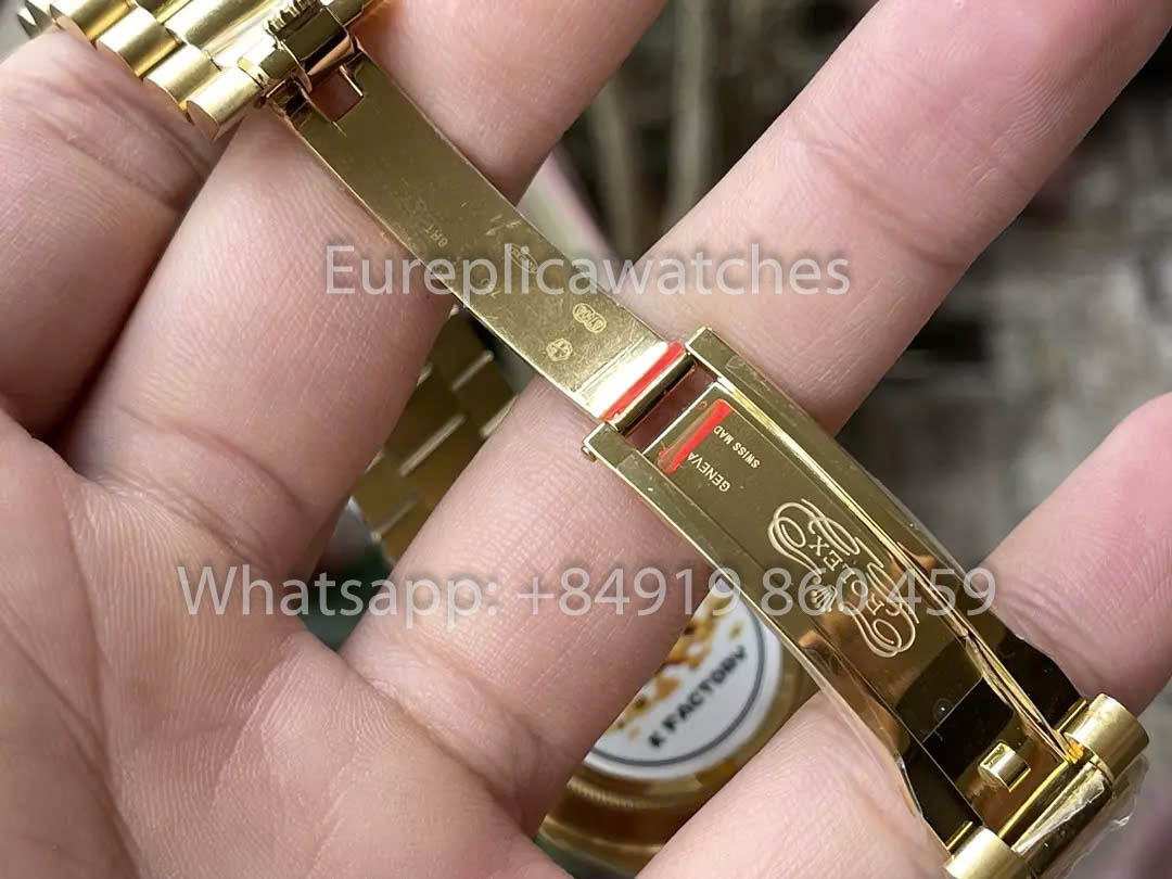 Rolex Yellow Gold Day Date 40 228238-0042 Sundust Dial  1:1 Best Clone KF Fabbrica 215 Gram