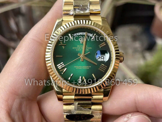 Rolex Day Date 40 228238-0069 Oro Amarillo Esfera Amarilla 1:1 Mejor Clon KF Fabbrica 215 Gramos